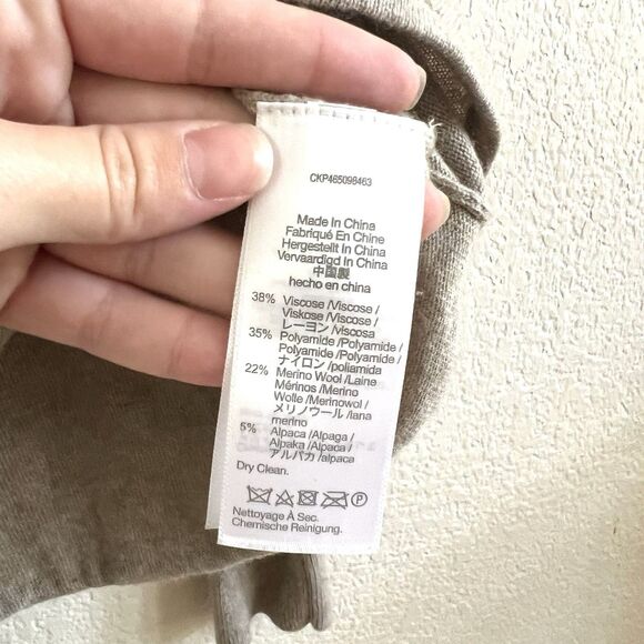 Madewell Ashbury Merino Wool / Alpaca Blend Mock Neck Sweater in Hthr Hazelwood - Picture 9 of 11